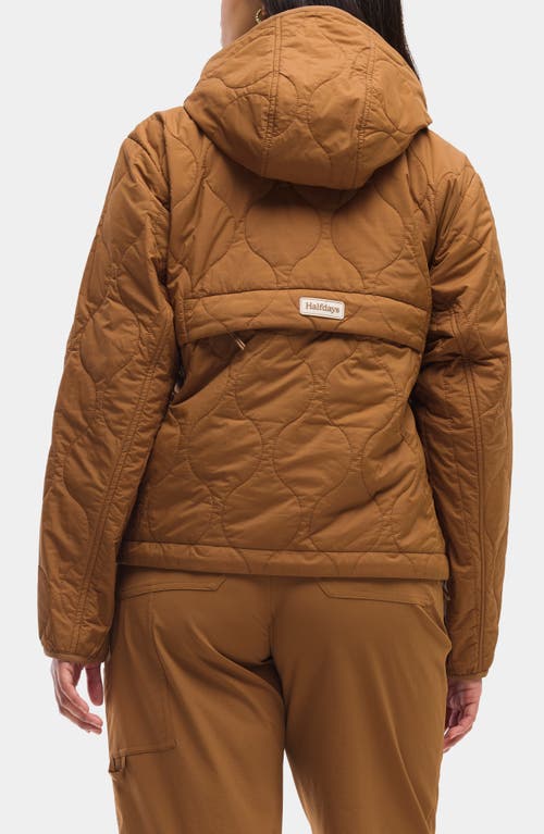 Halfdays Bessie Water Resistant Packable Quilted Puffer Jacket In Nuthatch