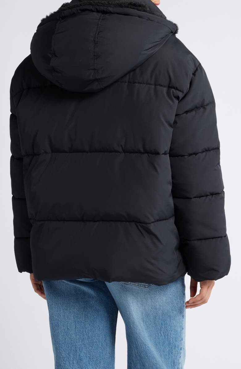 UGG<sup>®</sup> Kennedy Water Resistant Hooded Puffer Jacket, Alternate, color, Black