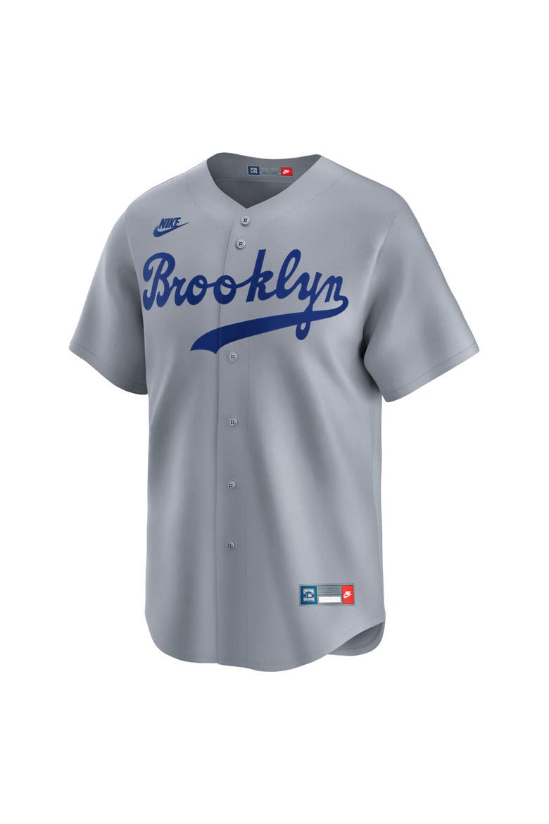 Men's Nike Gray Brooklyn Dodgers Cooperstown Collection Limited Jersey, Alternate, color, Gray