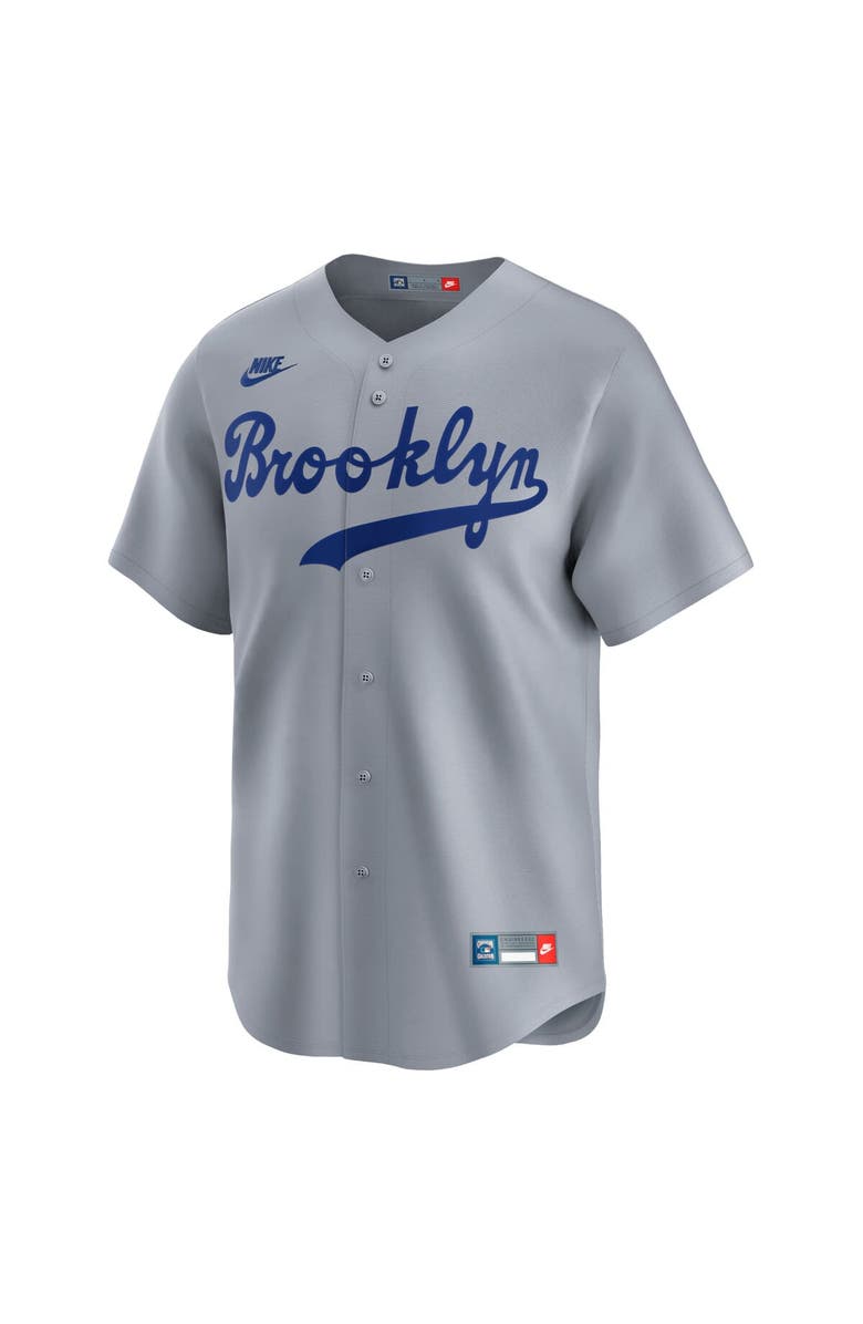 Nike Men's Nike Gray Brooklyn Dodgers Cooperstown Collection Limited Jersey, Alternate, color, Gray