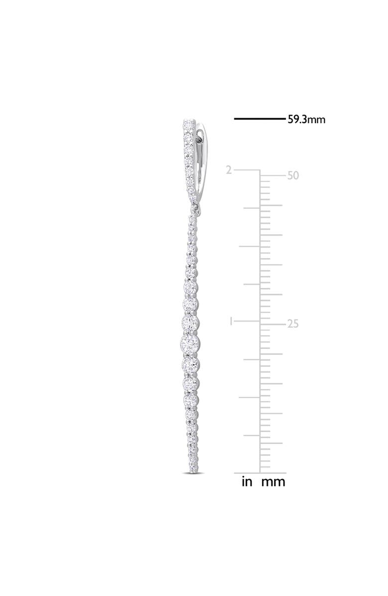 Julianna B. 2 CTW Diamond Cuff Line Earrings 14k Gold, Alternate, color, 14K White Gold