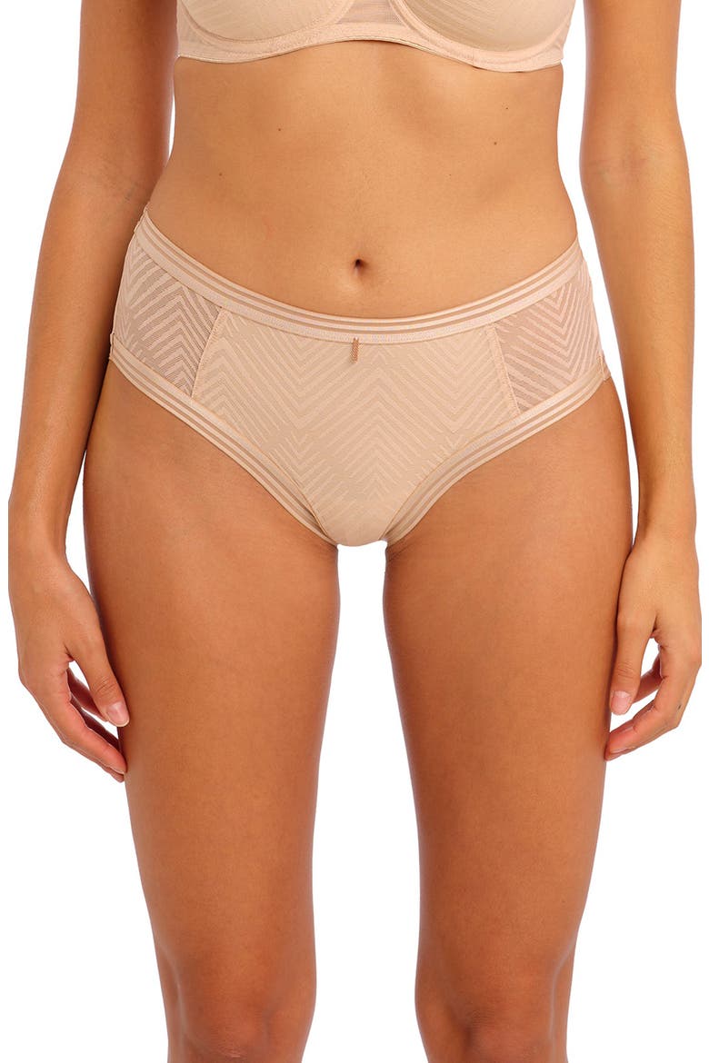 Tailored Geo Lace Boyshorts, Main, color, NATURAL BEIGE