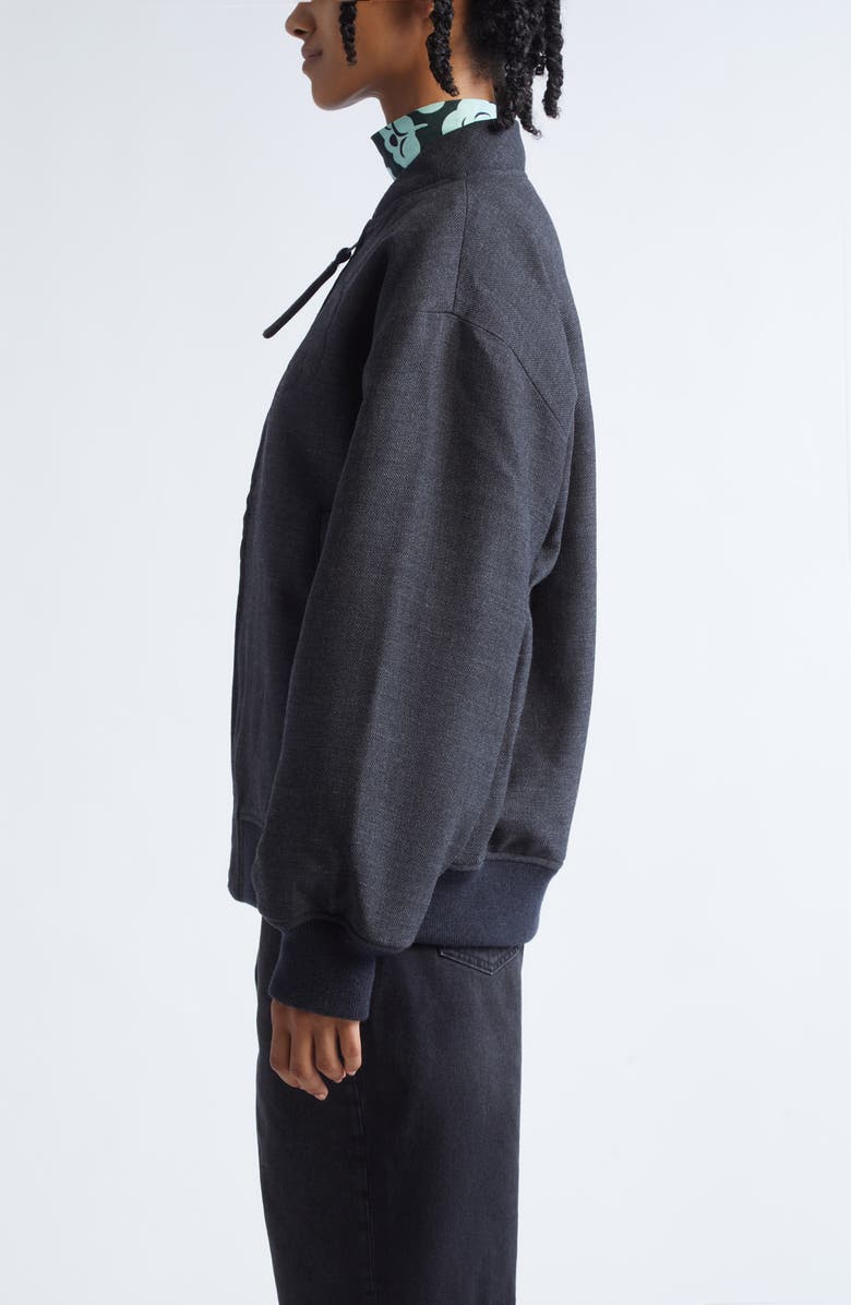 Marimekko Monumentti Wool Bomber Jacket, Alternate, color, Black