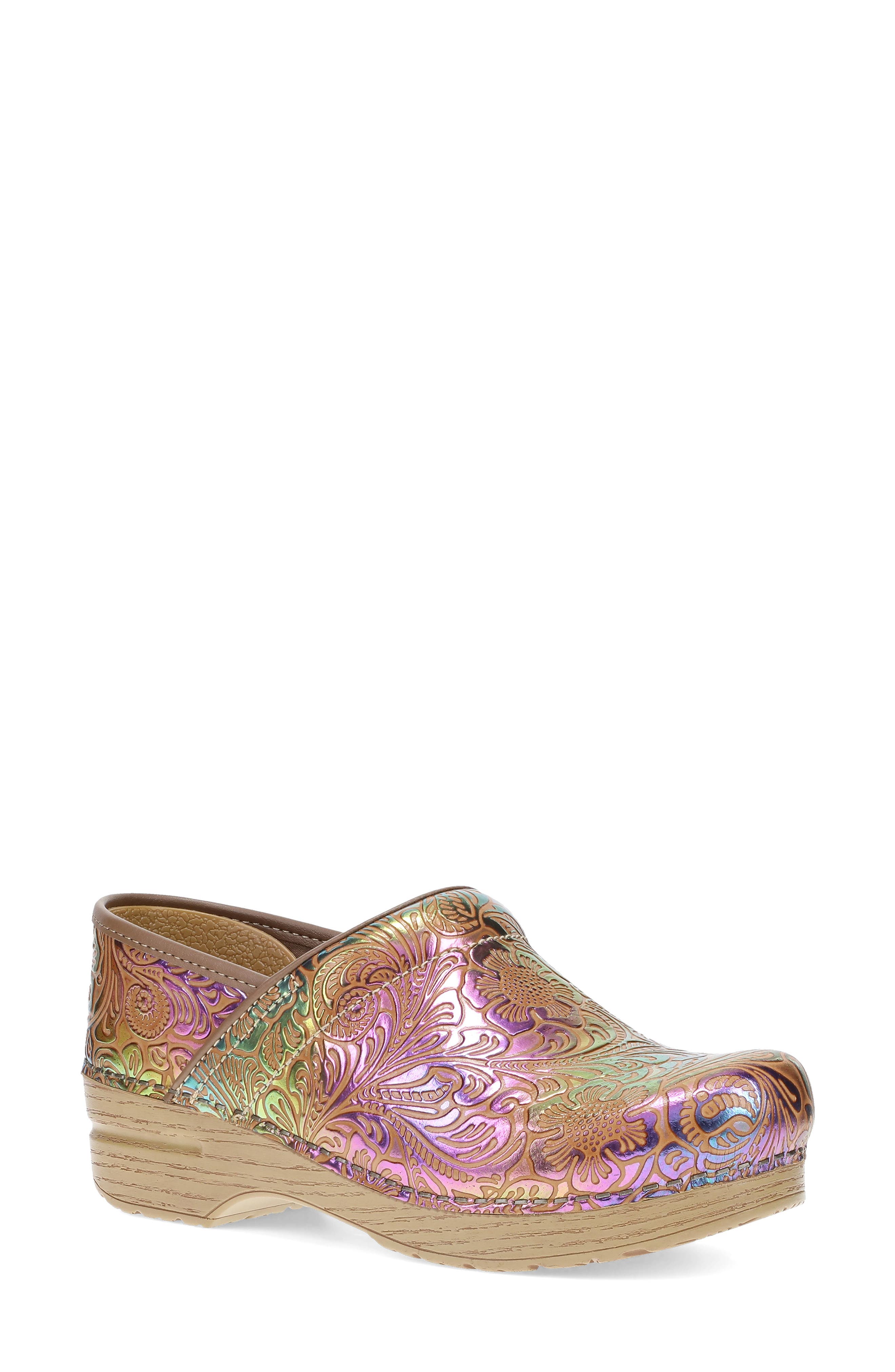 'Professional' Clog, Main, color, MULTICOLOR TOOLED