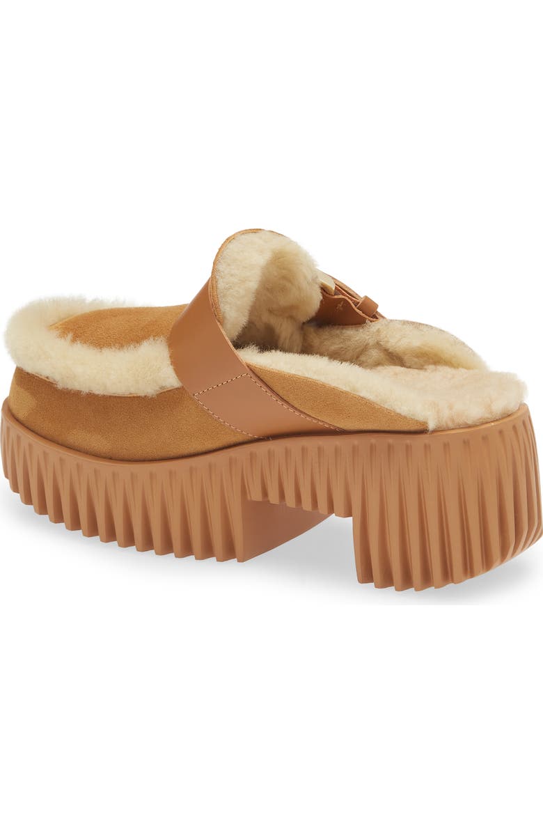 4CCCCEES Plia Amber Genuine Shearling Platform Clog, Alternate, color, Camel