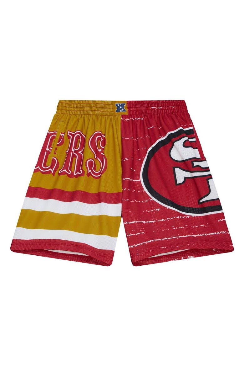 Men's Mitchell & Ness Scarlet San Francisco 49ers Jumbotron 3.0 Shorts, Alternate, color, Scarlet