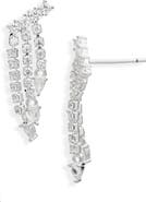 NORDSTROM RACK Cubic Zirconia Dangle Crawler Earrings