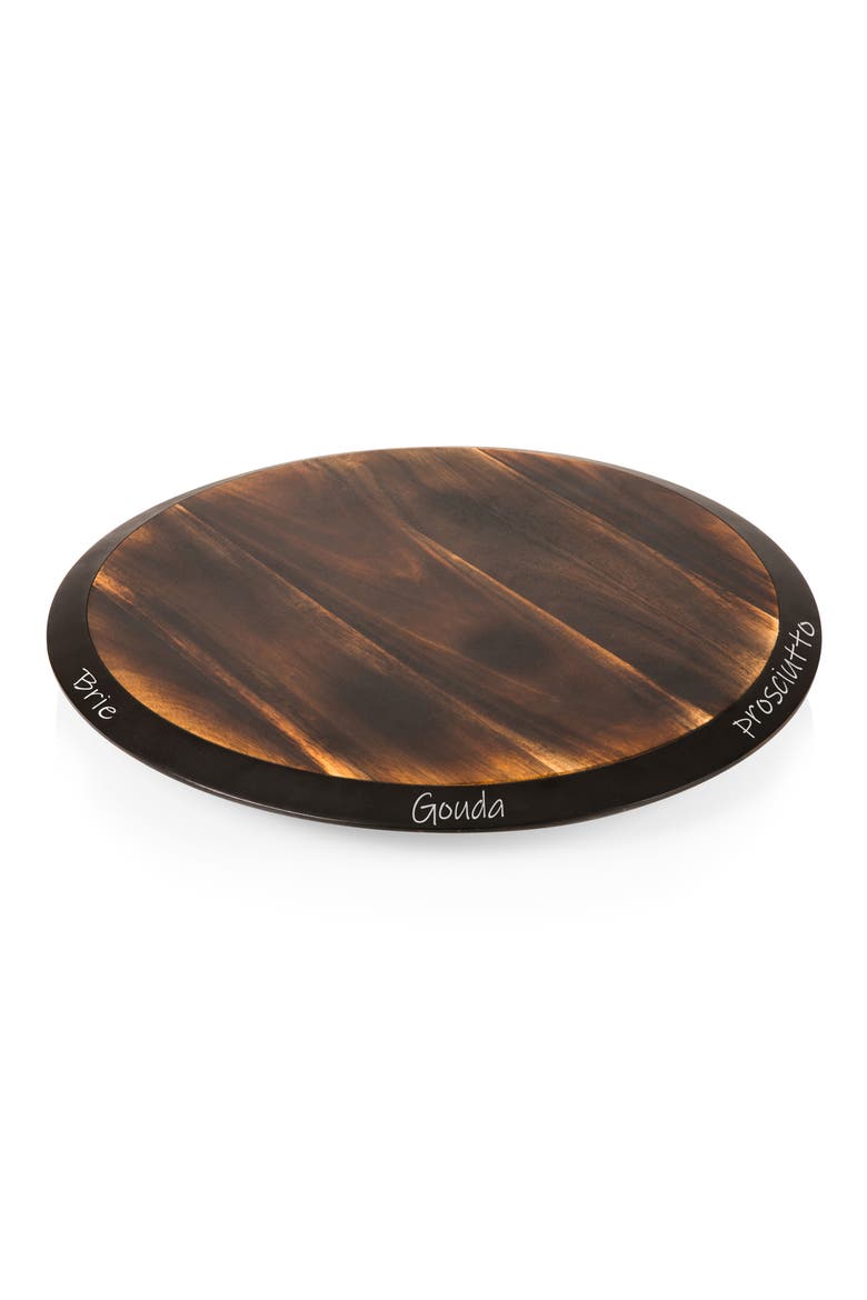 TOSCANA Lazy Susan Serving Tray, Main, color, BROWN