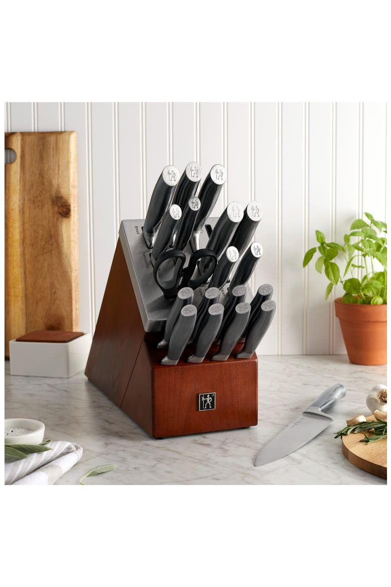 Graphite Stainless Steel Knife Block 20-Piece Set, Alternate, color, SILVER