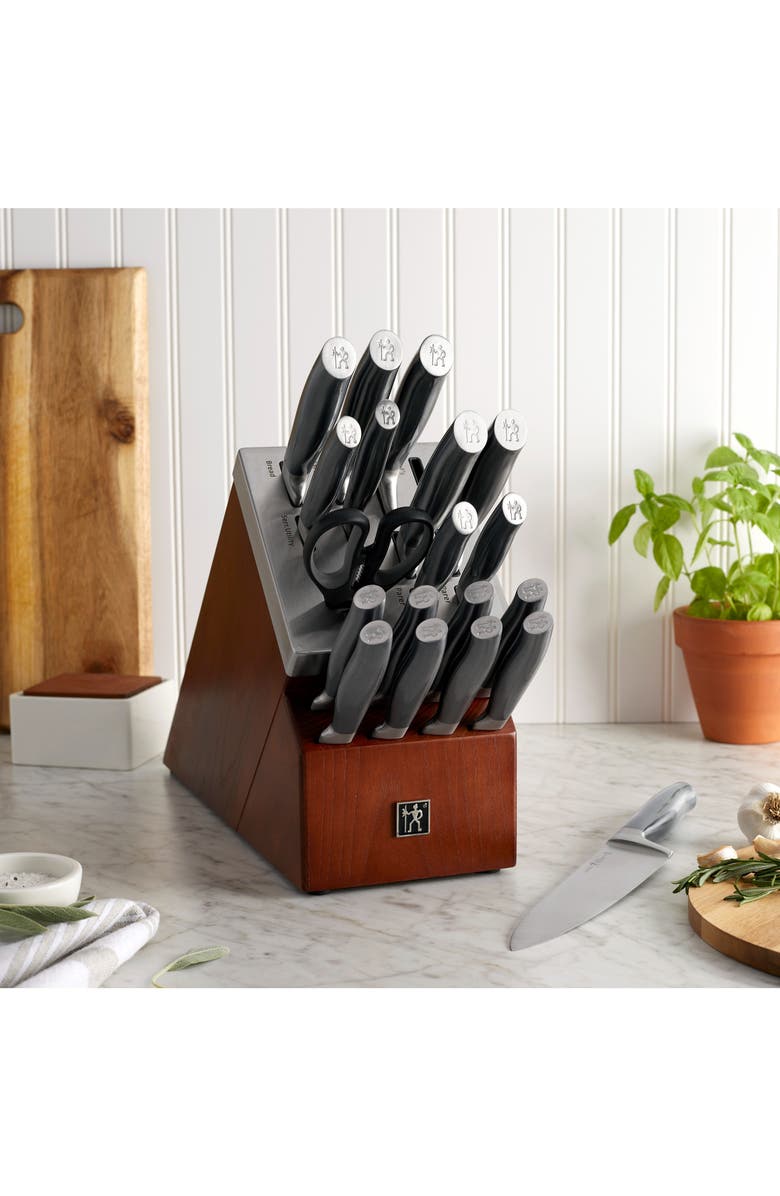 HENCKELS CUTLERY Graphite Stainless Steel Knife Block 20-Piece Set, Alternate, color, Silver