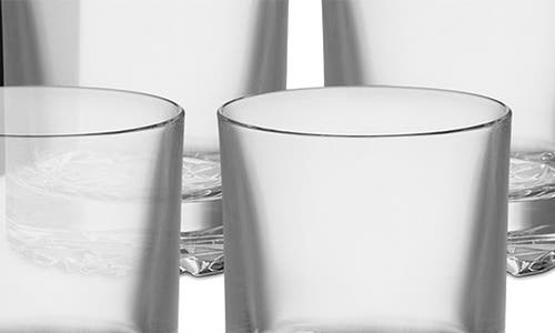 Orrefors Carat Set Of 4 Crystal Double Old Fashioned Glasses In Clear