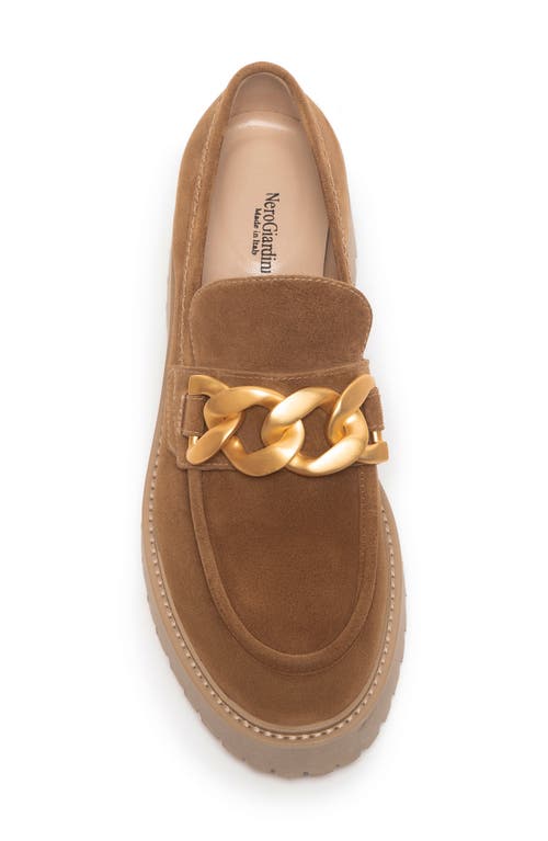 Nerogiardini Chain Platform Loafer In Brown