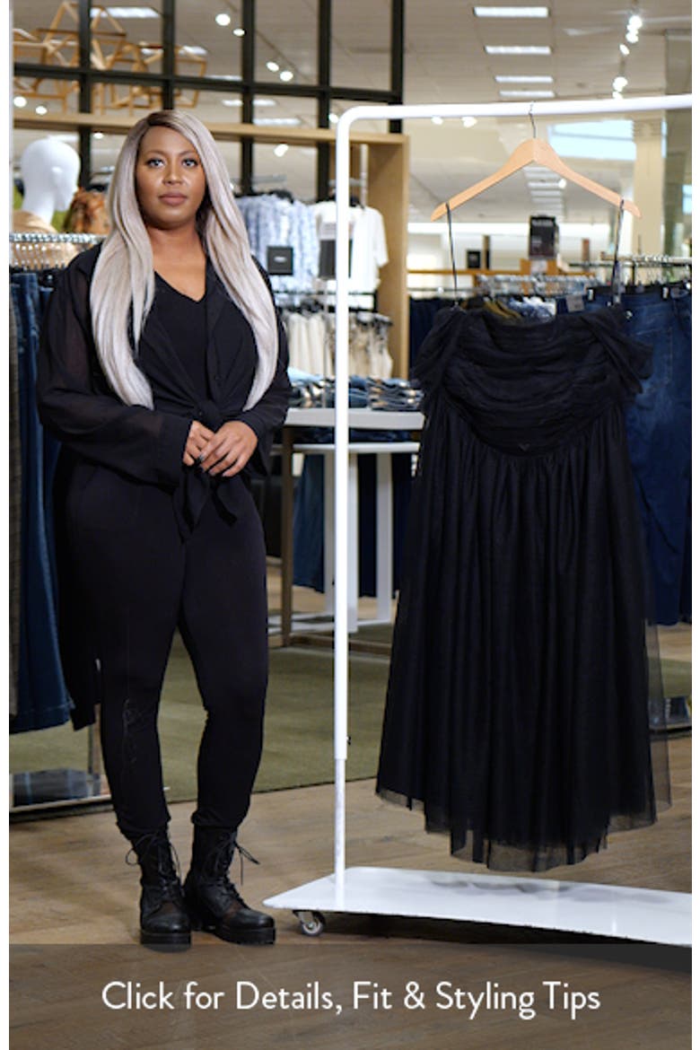 Lulu Off the Shoulder Tulle Midi Dress video