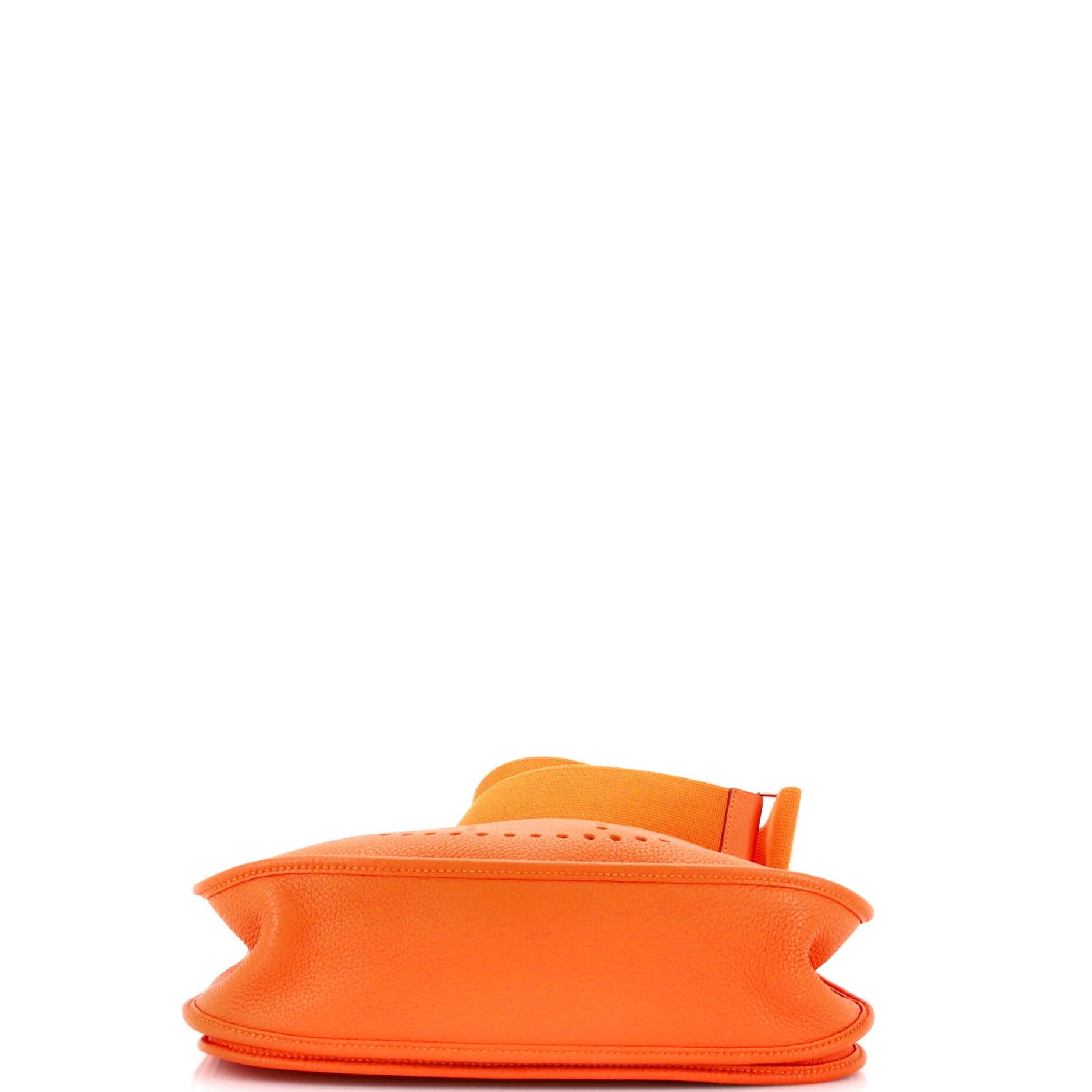 Pre-Owned Hermes Evelyne Bag Gen III Clemence GM, Alternate, color, Feu