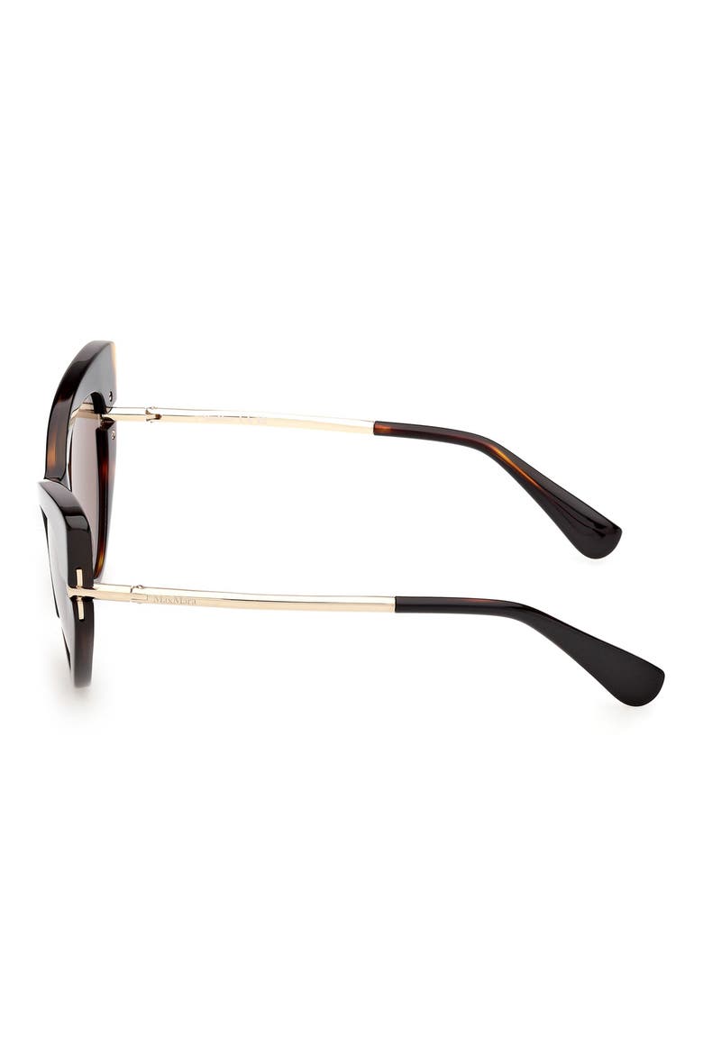 56mm Cat Eye Sunglasses, Alternate, color, BLACK HAVANA PALE GOLD / BROWN