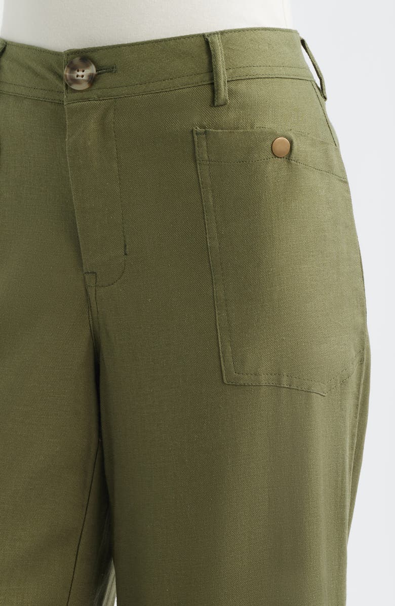 CITY BLUES Patch Pocket Crop Wide Leg Pants, Alternate, color, 