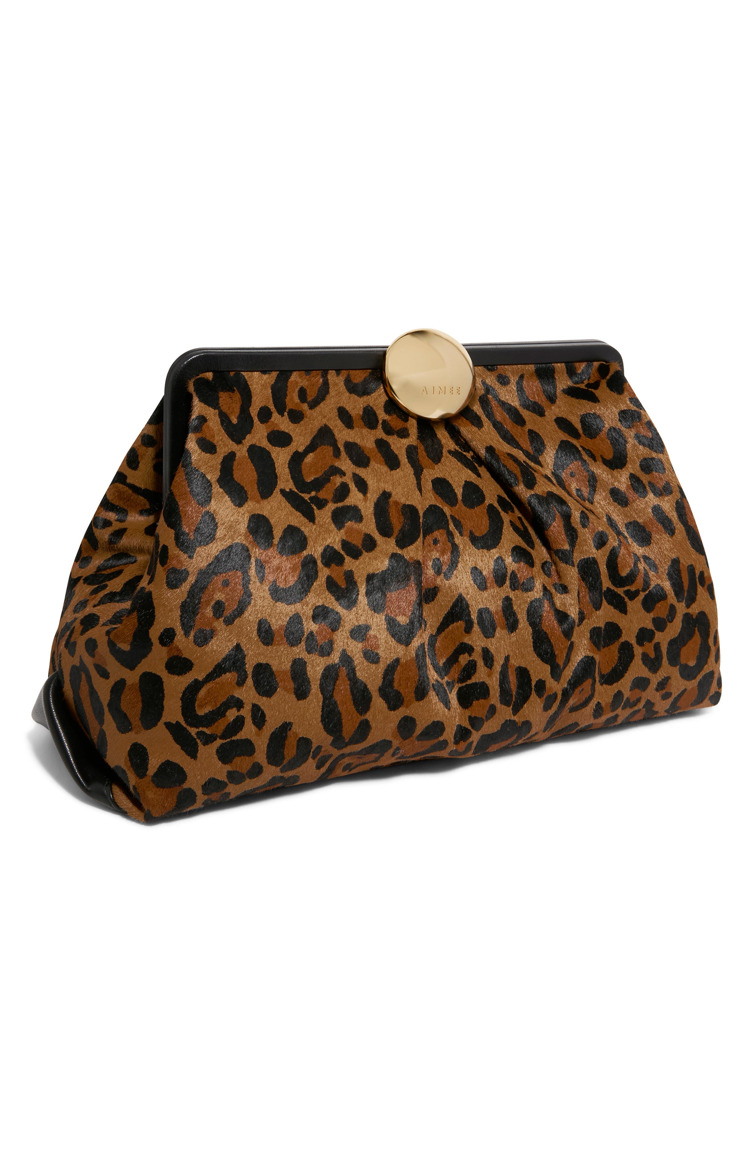 Extra Large Full Circle Frame Clutch, Alternate, color, WILDCAT HAIRCALF