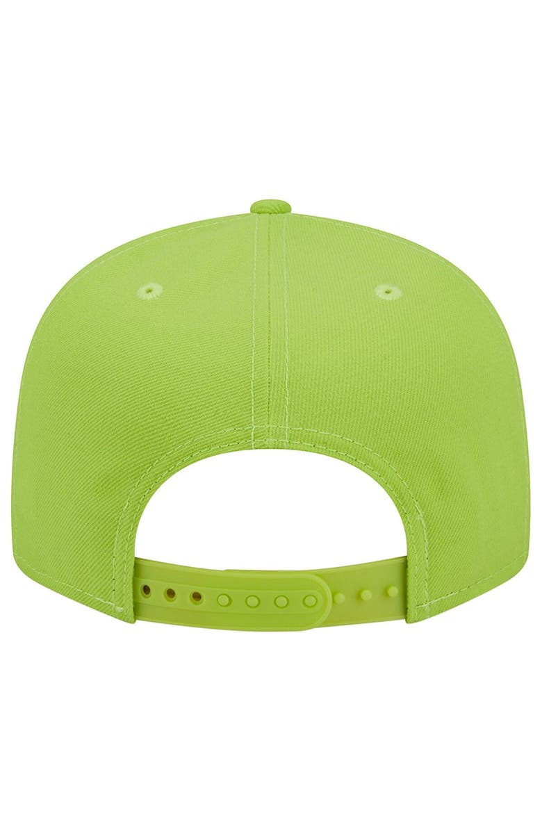 New Era Men's New Era Neon Green Green Bay Packers Color Pack Brights 9FIFTY Snapback Hat, Alternate, color,