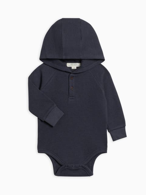Cole Waffle Knit Hooded Bodysuit (Baby)