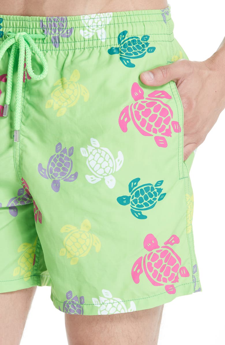 Vilebrequin Turtle Print Swim Trunks, Alternate, color, 