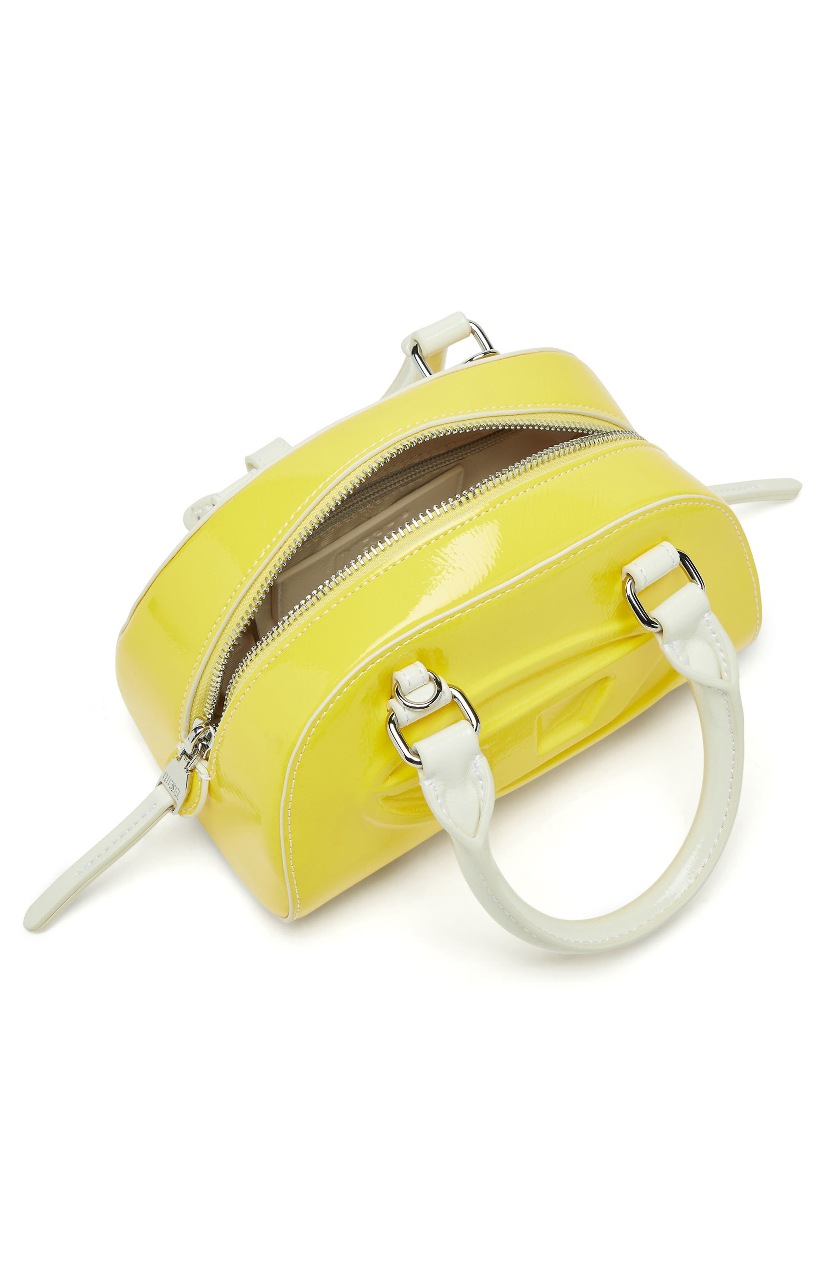 DIESEL<sup>®</sup> Mini 1DR Dome Faux Leather Bowling Bag, Alternate, color, Yellow