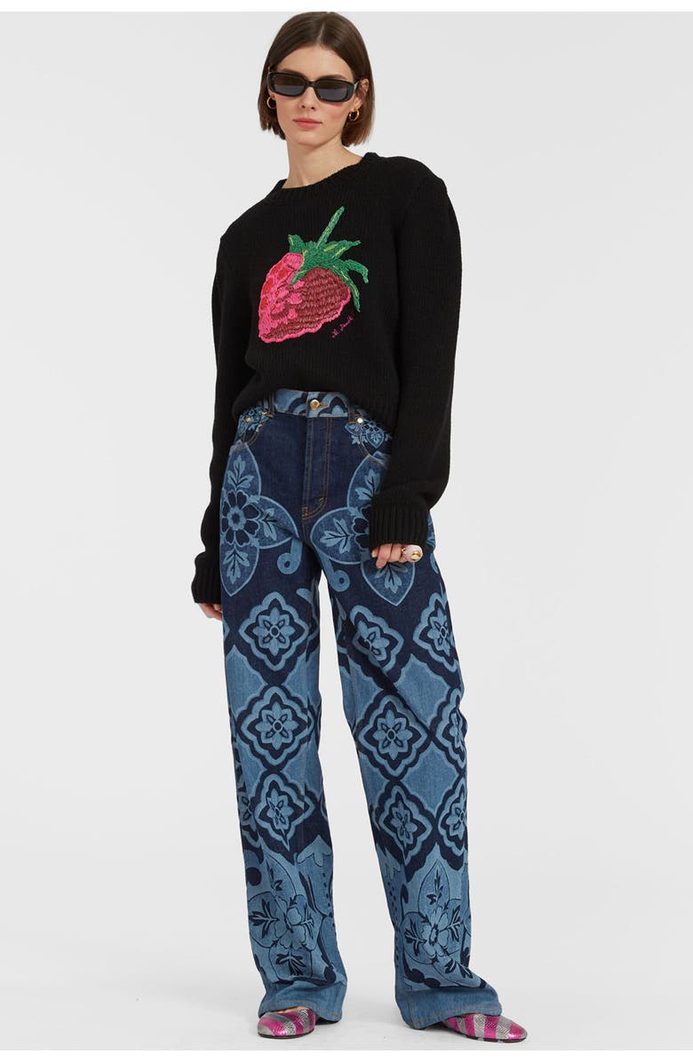 La DoubleJ Lampone Sweater Embroidered Black, Main, color,