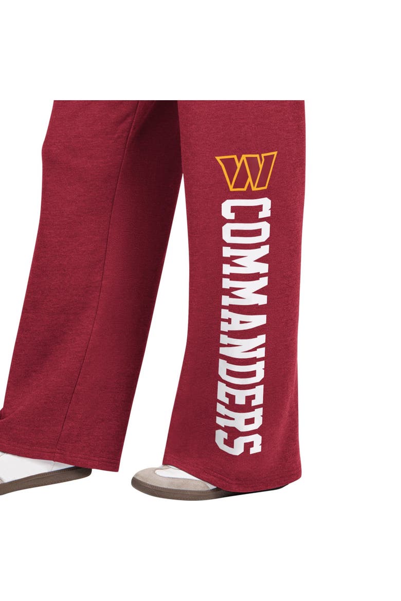 Women's  Starter  Burgundy Washington Commanders Field Wide Leg Sweatpants, Alternate, color, Burgundy
