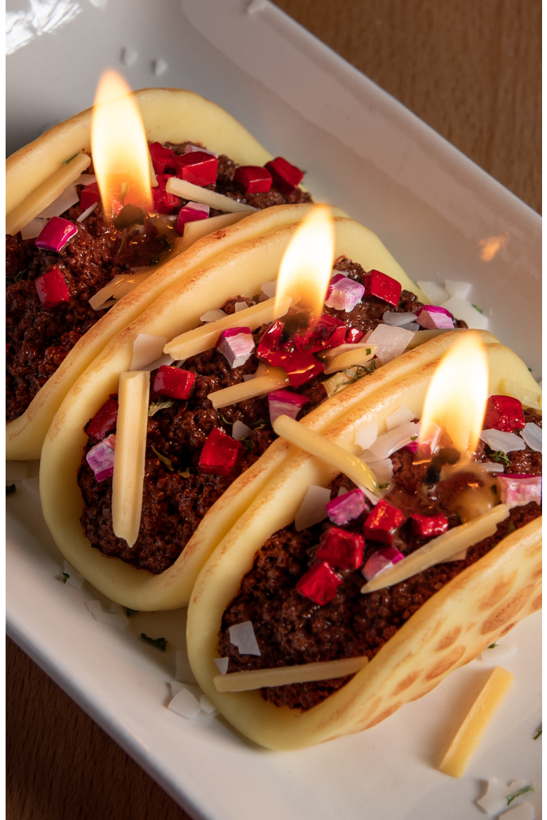 Taco Candle, Alternate, color, Yellow / Brown
