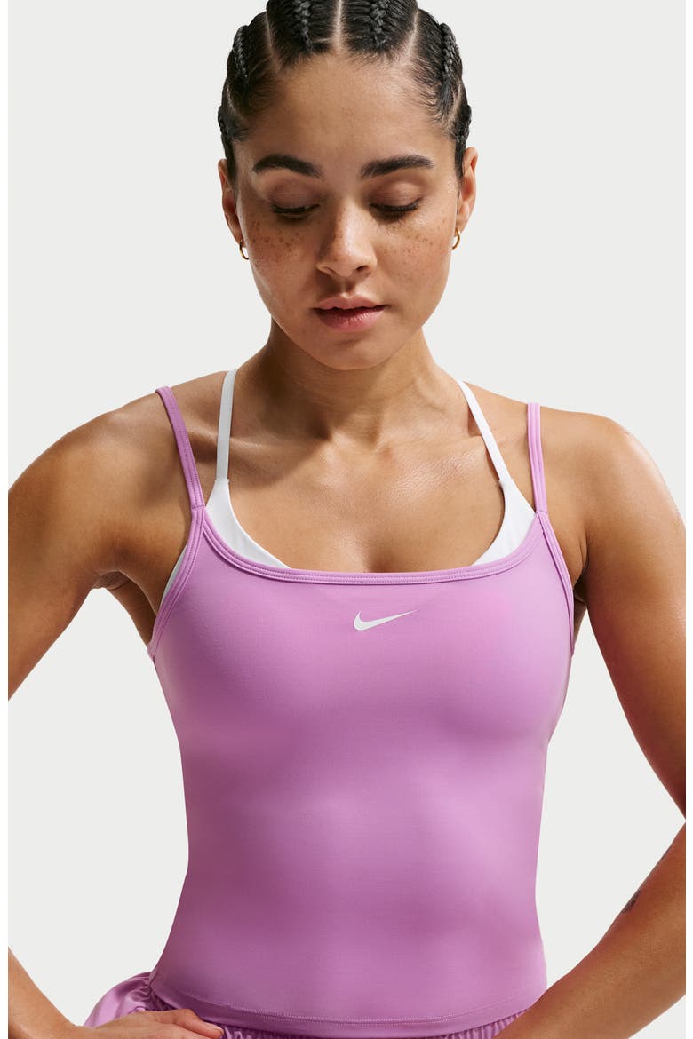 Dri-FIT Cami Tank Top, Alternate, color, LIGHT MAGENTA/ WHITE