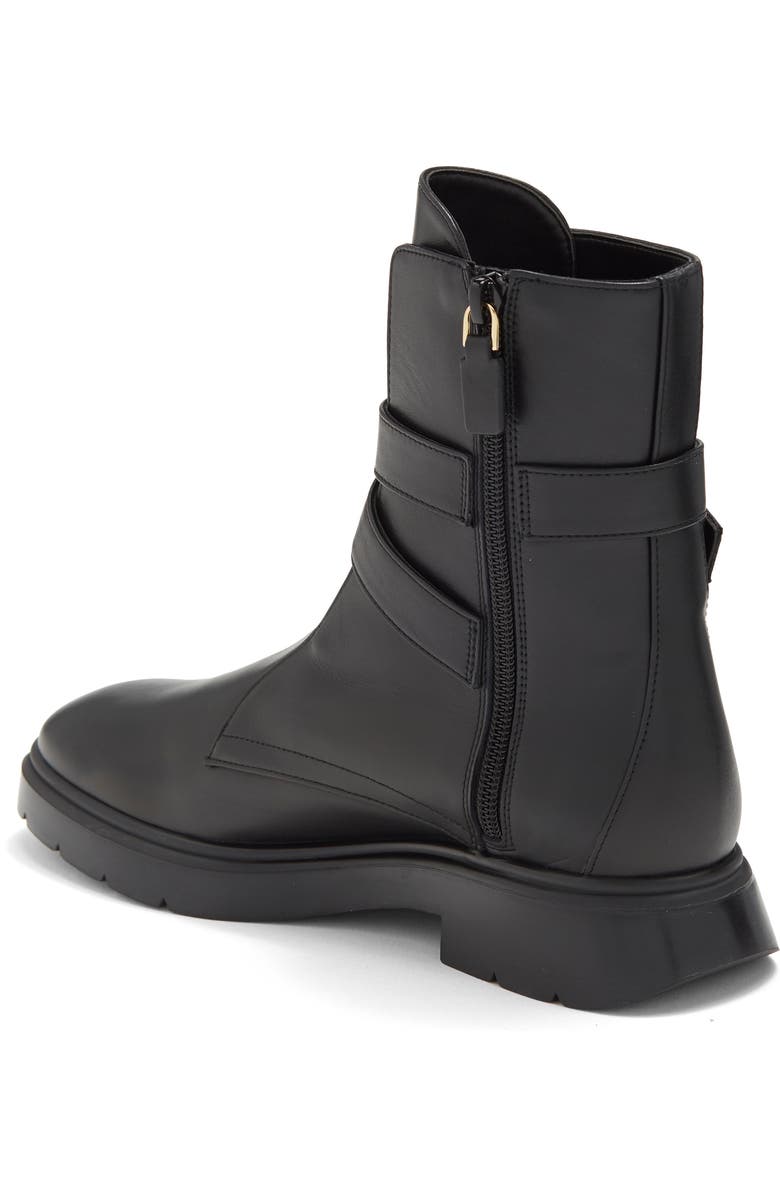 Stuart Weitzman Crystal Buckle Zip Bootie, Alternate, color,