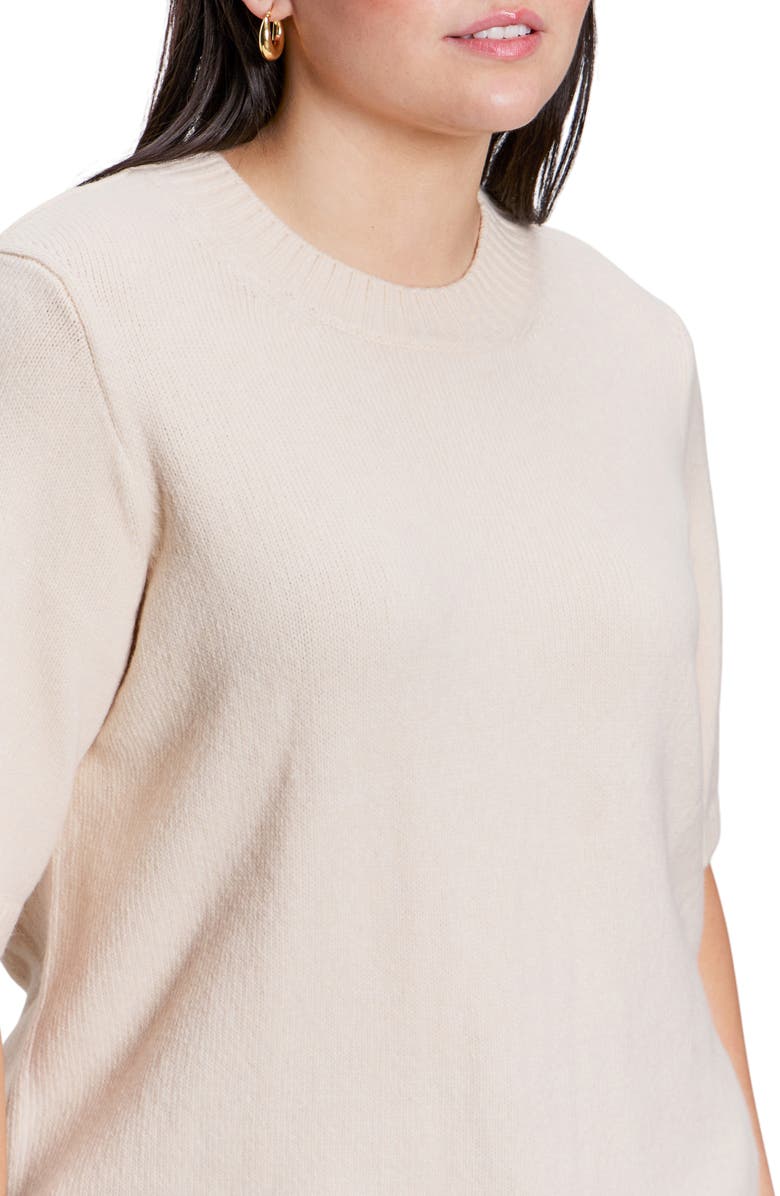 Sanctuary Perfect Short Sleeve Sweater, Alternate, color, Light Oat