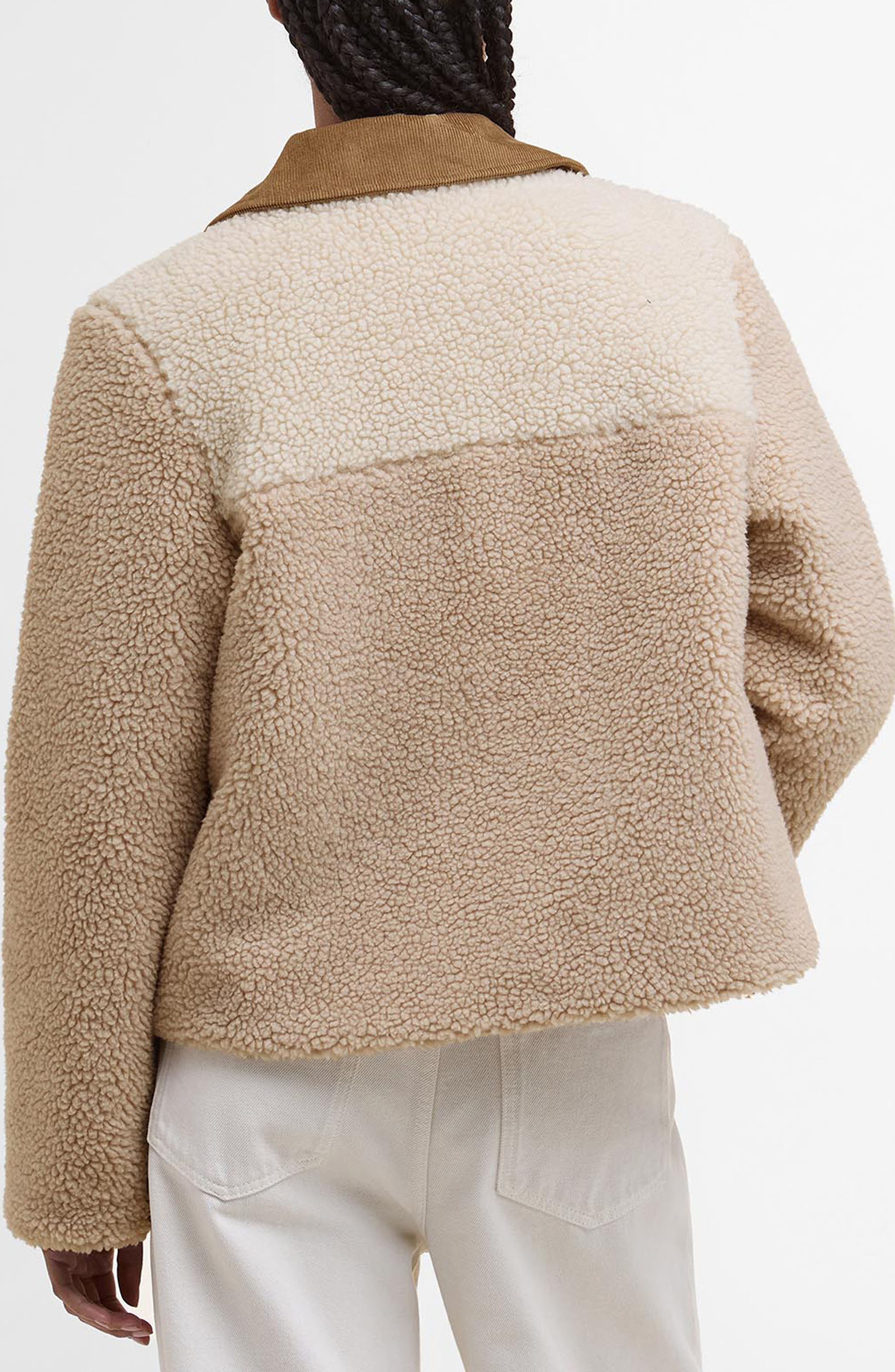 Malena Faux Shearling Fleece Crop Jacket - image 2