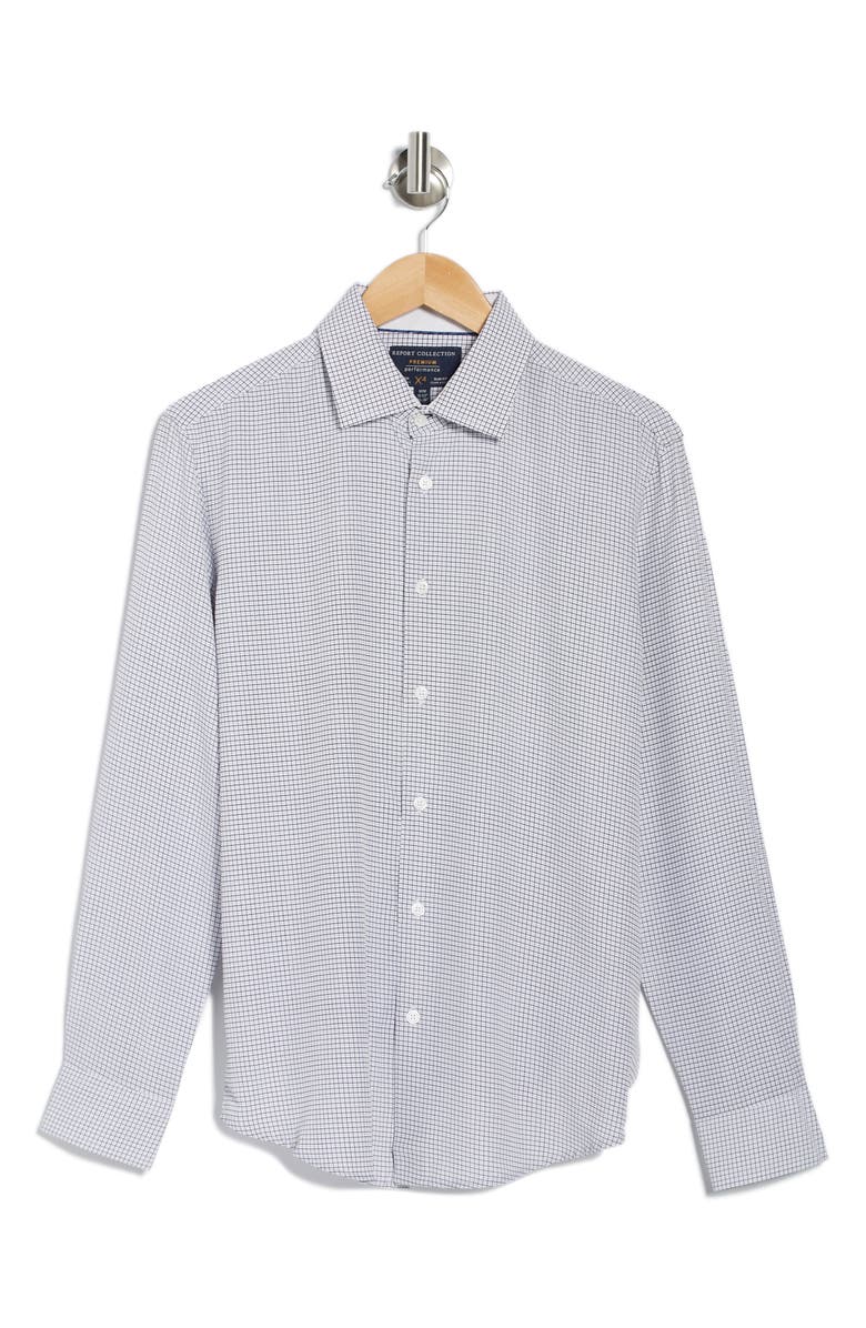 Report Collection Check Print 4-Way Stretch Long Sleeve Shirt, Alternate, color,