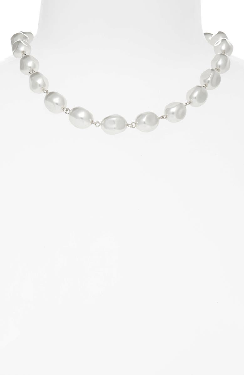 Karine Sultan Faux Pearl Collar Necklace, Alternate, color, 