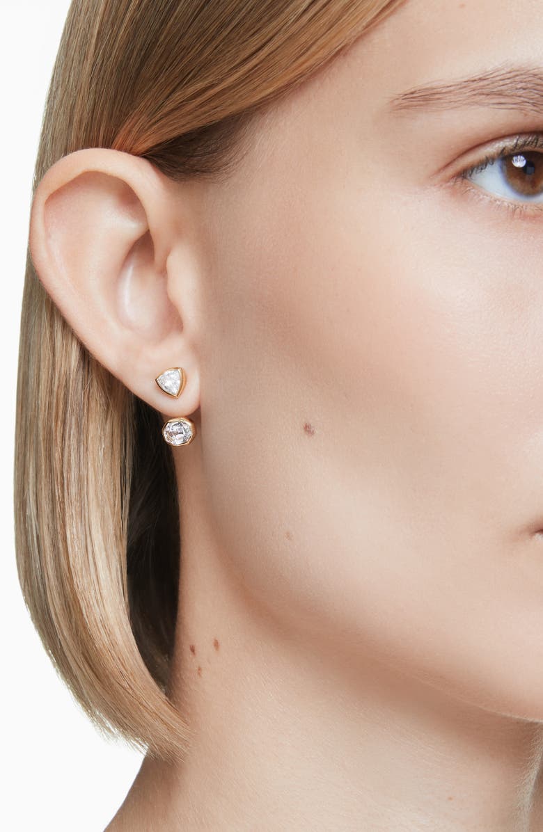 Swarovski Imber Zirconia Jacket Earrings, Alternate, color, White/ Gold