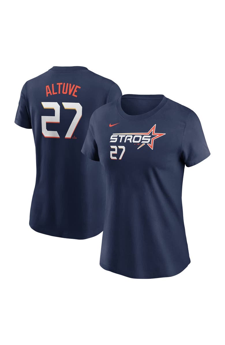Nike Women's Nike Jose Altuve Navy Houston Astros 2025 City Connect Fuse Name & Number T-Shirt, Main, color, Navy
