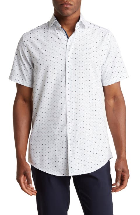Slim Fit Performance Short Sleeve Button-Up Shirt