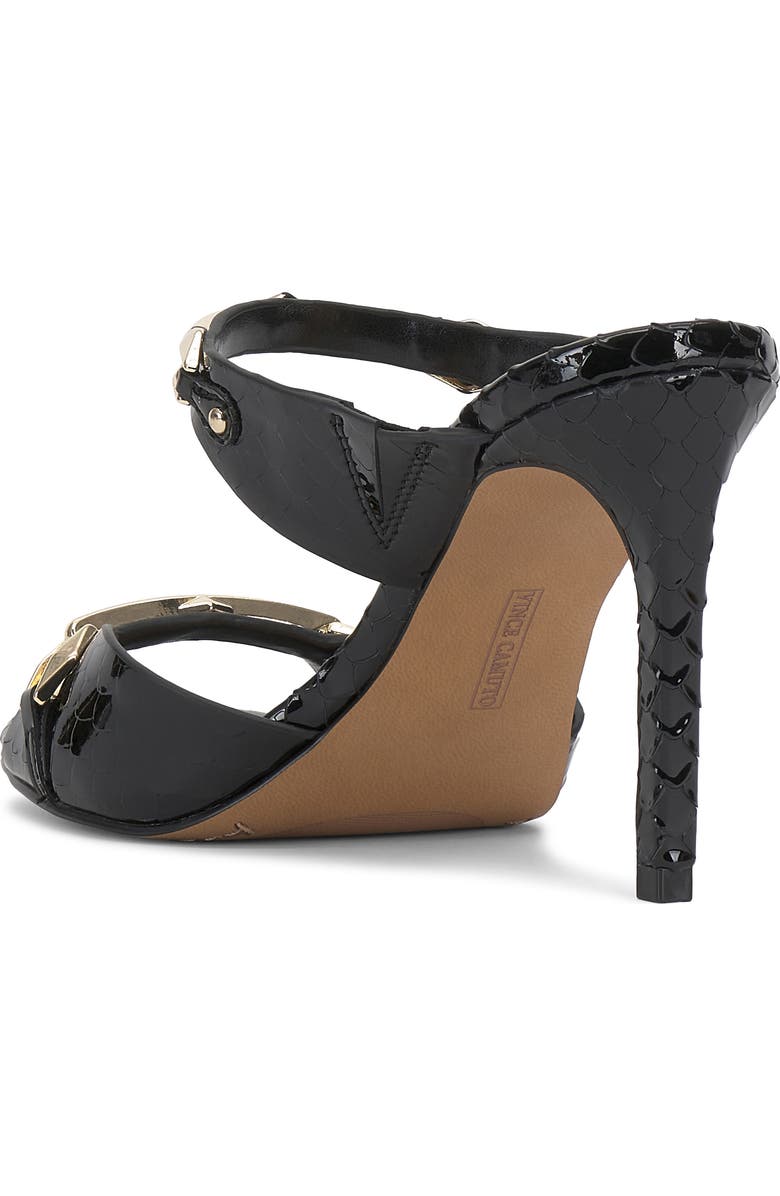 Vince Camuto Ambra Slide Sandal, Alternate, color, Black Glossy Cut Snake