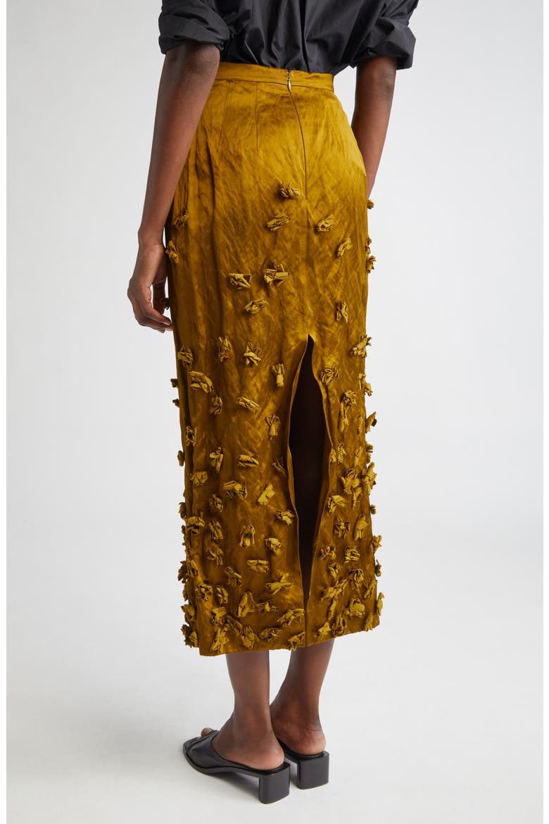Floral Satin Skirt, Alternate, color, CACTUS