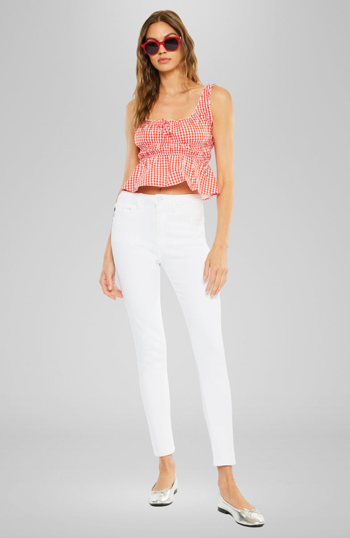Kancan Nicolee High Rise Super Skinny Jeans In White
