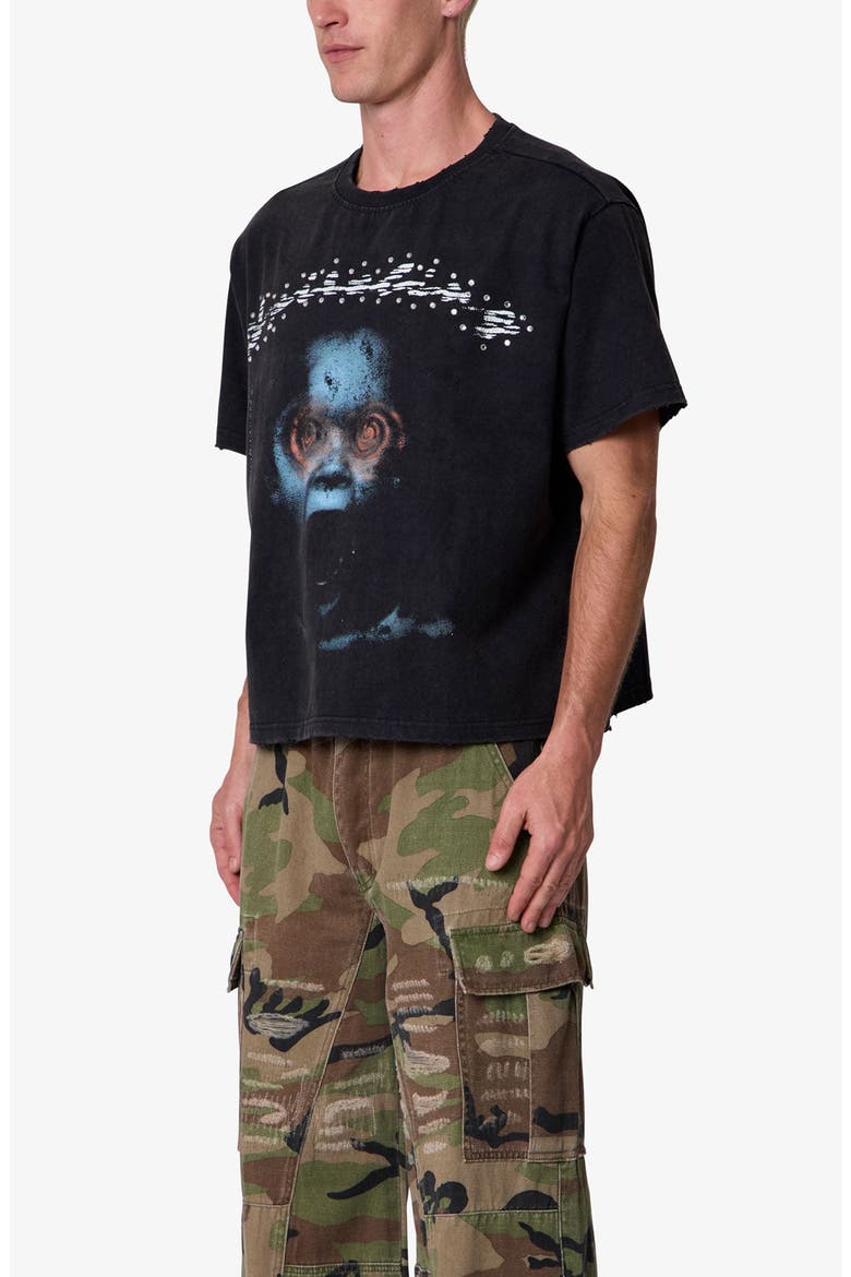 Scream Graphic T-Shirt, Alternate, color, WASHED BLACK