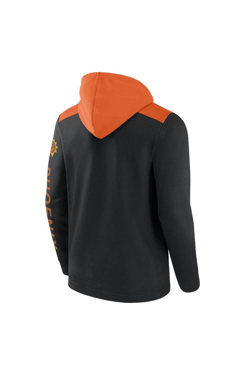 FANATICS Men's Fanatics Branded Black/Orange Phoenix Suns Skyhook Colorblock Full-Zip Hoodie, Alternate, color, Black