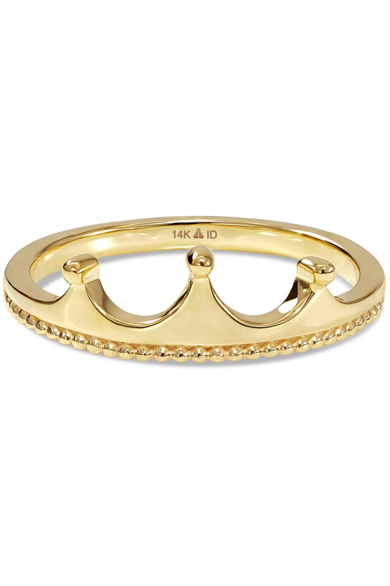 Crown Ring in 14K Gold, 6mm, Main, color, Yellow Gold