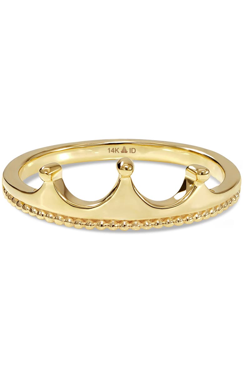 DEVATA Crown Ring in 14K Gold, 6mm, Main, color, Yellow Gold
