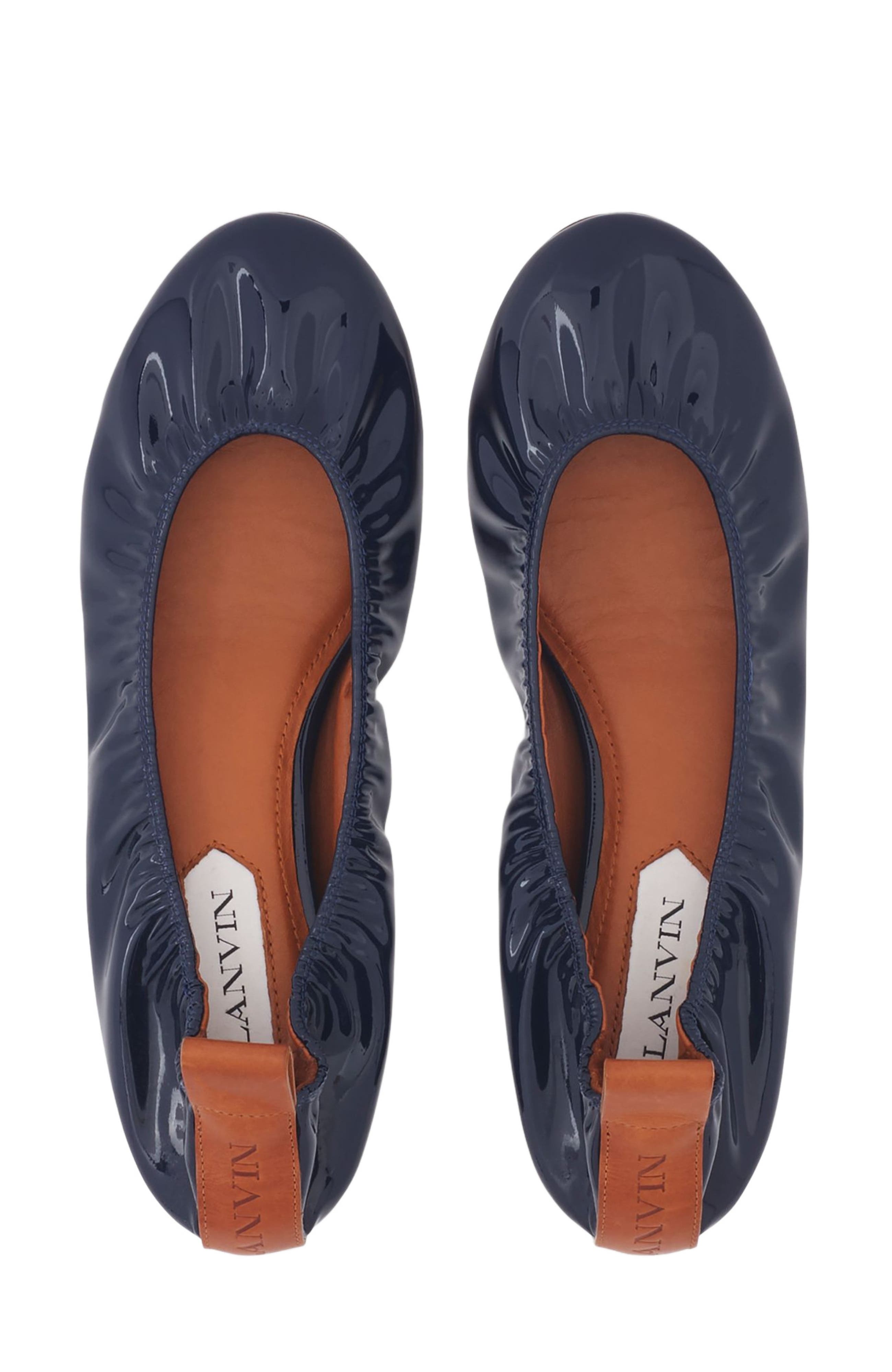 Lanvin THE BALLERINA FLAT IN PATENT LEATHER, Alternate, color, 