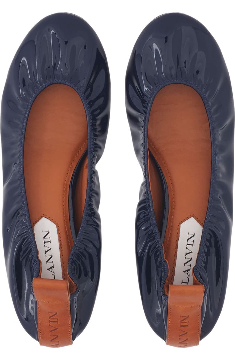 Lanvin THE BALLERINA FLAT IN PATENT LEATHER, Alternate, color,