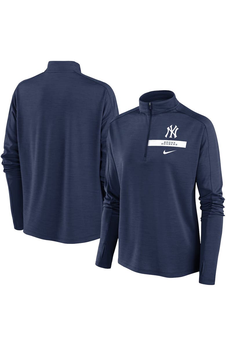 Nike Women's Nike Navy New York Yankees Primetime Local Touch Pacer Quarter-Zip Top, Main, color,