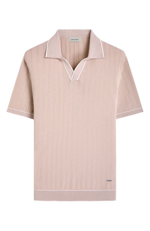 Bugatchi Johnny Collar Rib Polo In Sand