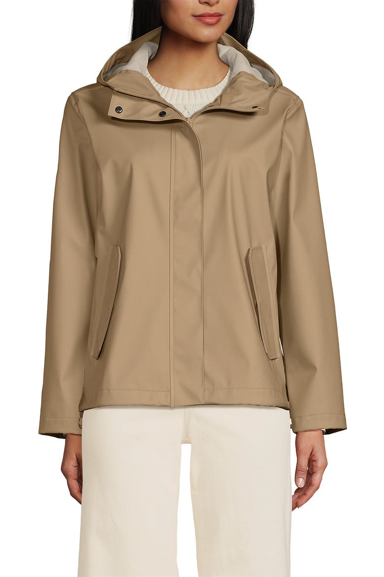 Squall Waterproof Rain Slicker Jacket, Main, color, Desert Tan