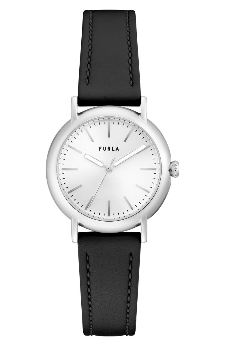 Furla Easy Shape Leather Strap Watch, 32mm, Main, color,
